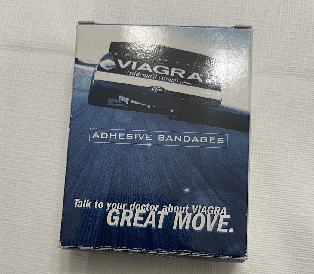 Pharmaceutical Drug Rep Promo Items Viagra Pharmacy Bandages 2 Boxes