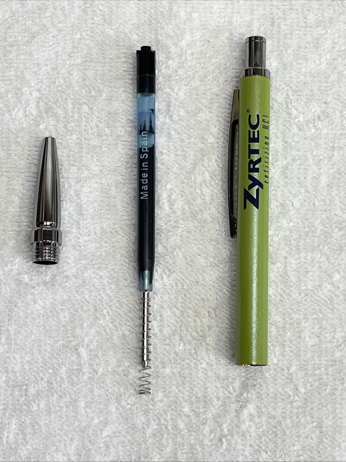 Zyrtec Pen Drug Rep Pens Pharma Metal Weighted Promo Tested and working Lot of 7