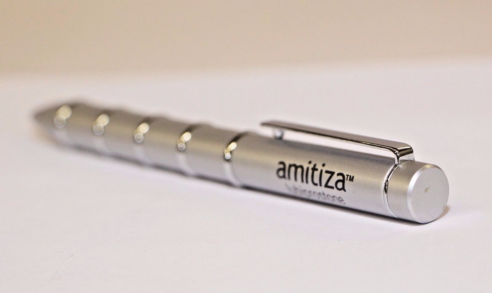 Pharmaceutical Amitiza Heavy Metal Pen Brushed Silver New