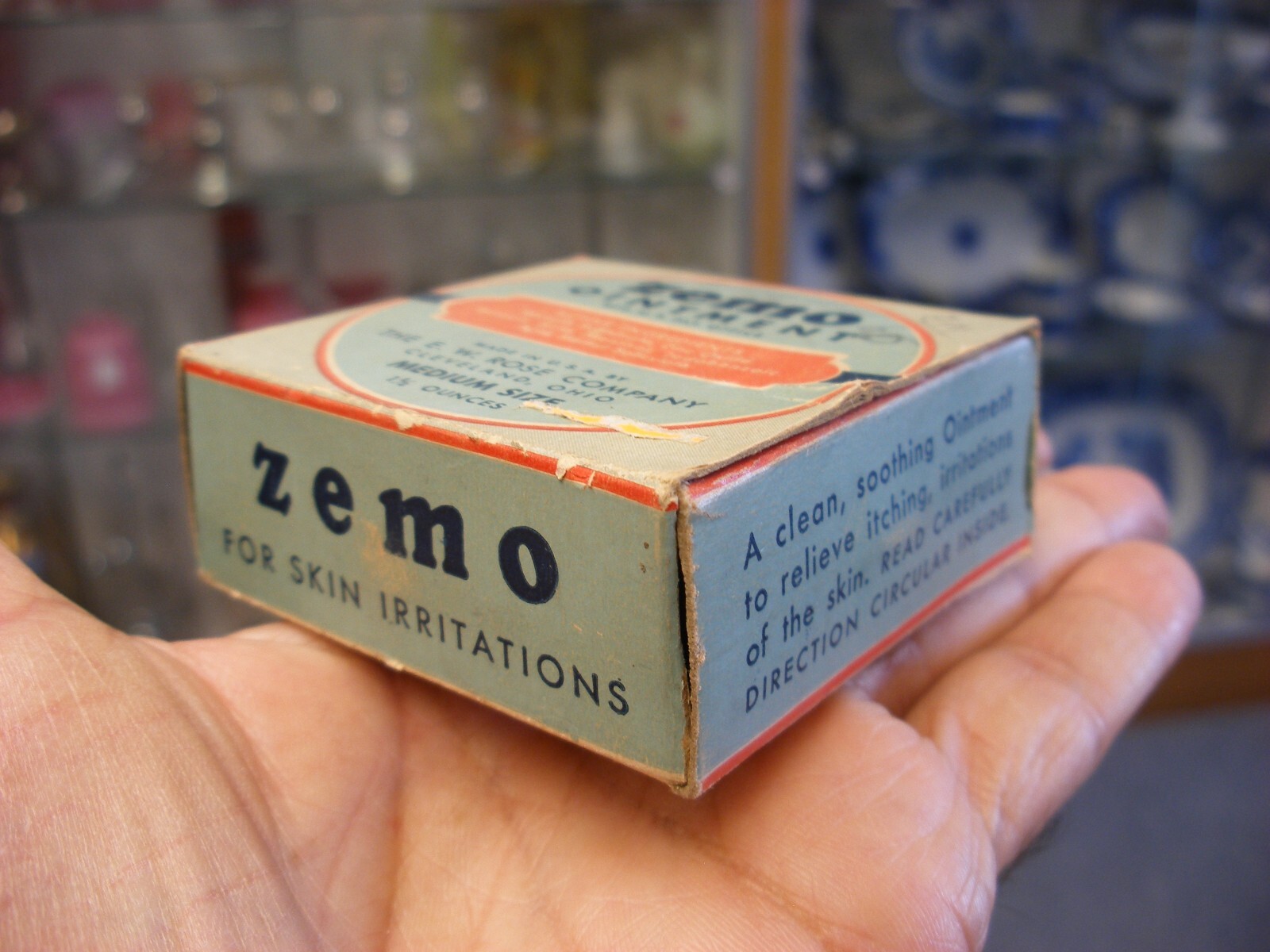 Vintage Medical Remedy Pharmacy Quack Cure – Zemo Ointment – Empty