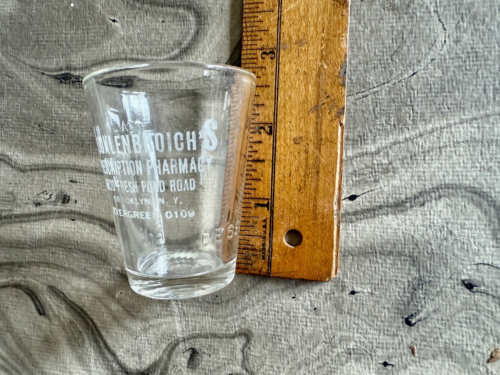 Vintage Drug Promo HUCKLINBROICH’S PHARMACY BROOKLYN 2 1/2″ NEW YORK
