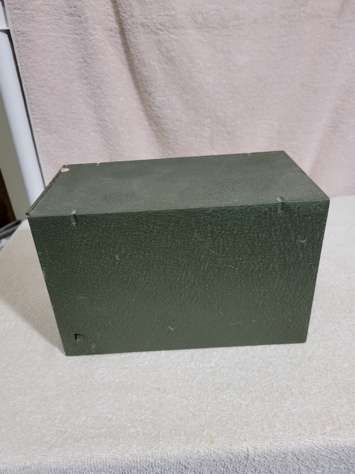 VINTAGE METAL TALBOTT PRESCRIPTION FILE BOX AURORA, ILLINOIS