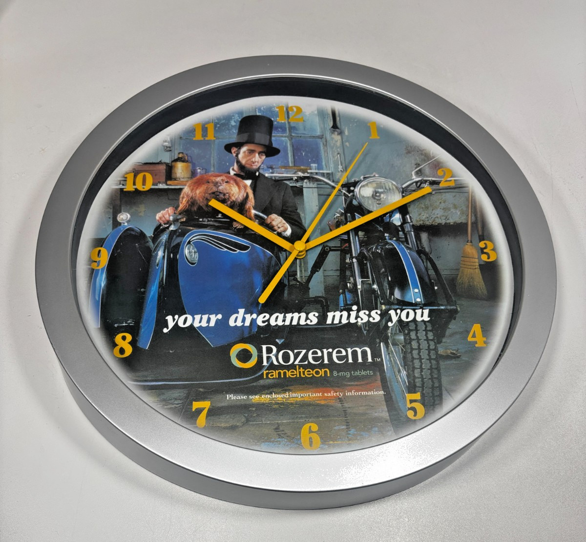 Rozerem Ramelteon Drug Rep Pharmaceutical Promo Advertising Wall Clock Dreams