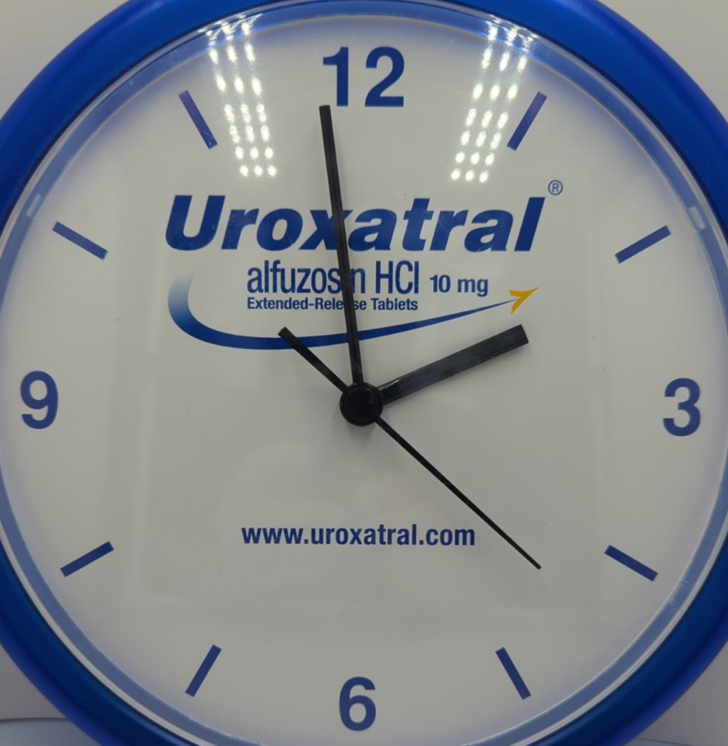 Drug Rep Uroxatral Collectible Wall Clock Doctors Office Pharmacy Working