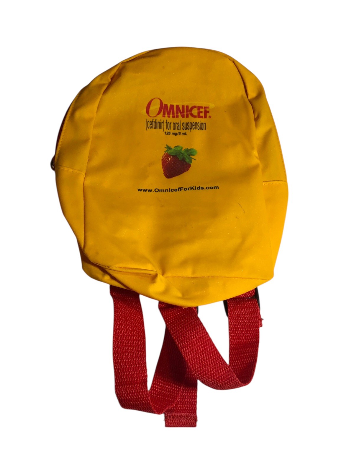 Small Yellow And Red Backpack Omnicef (cefdinir) For Oral Suspension