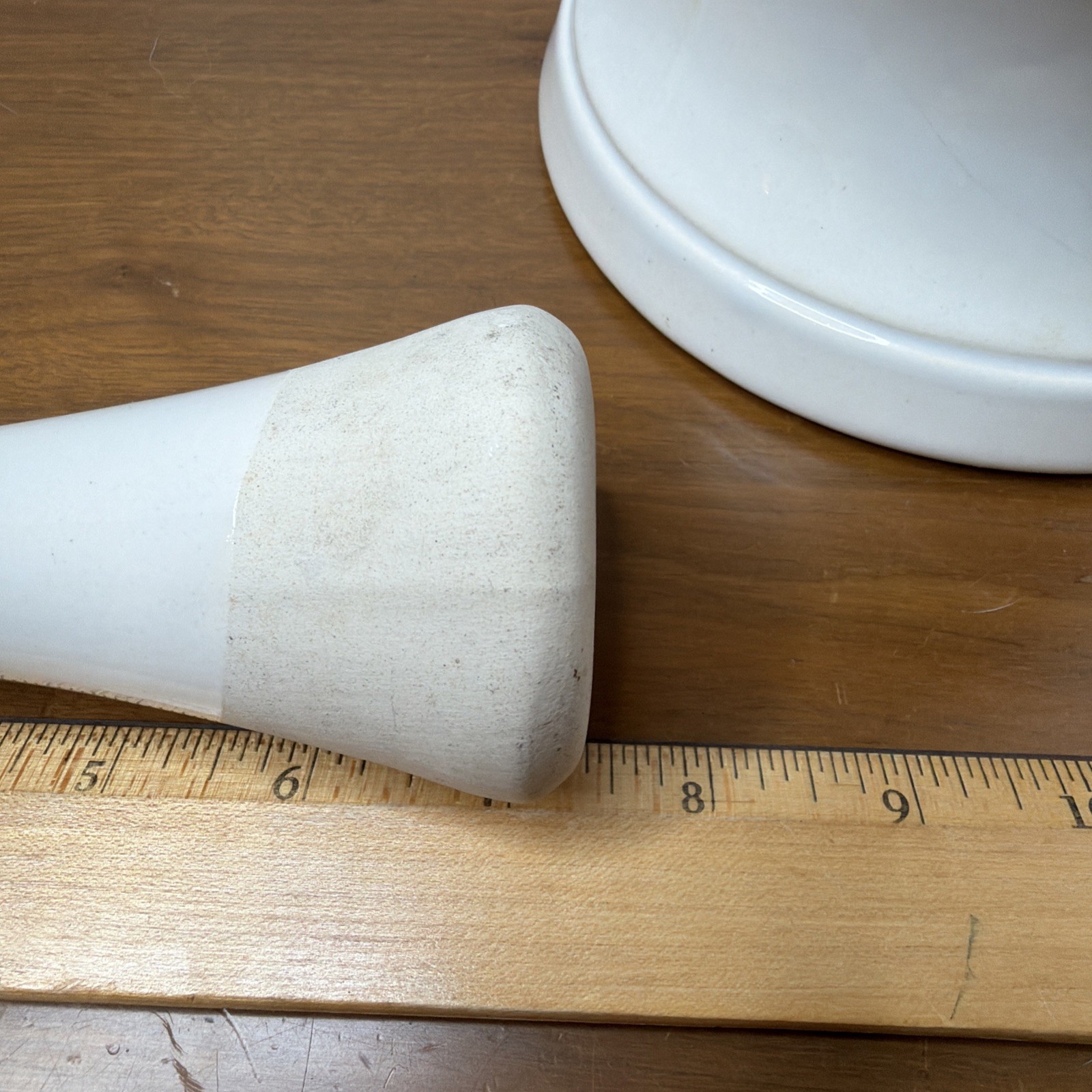 VINTAGE RX Pharmacy DISPLAY Large Mortar and Pestle White