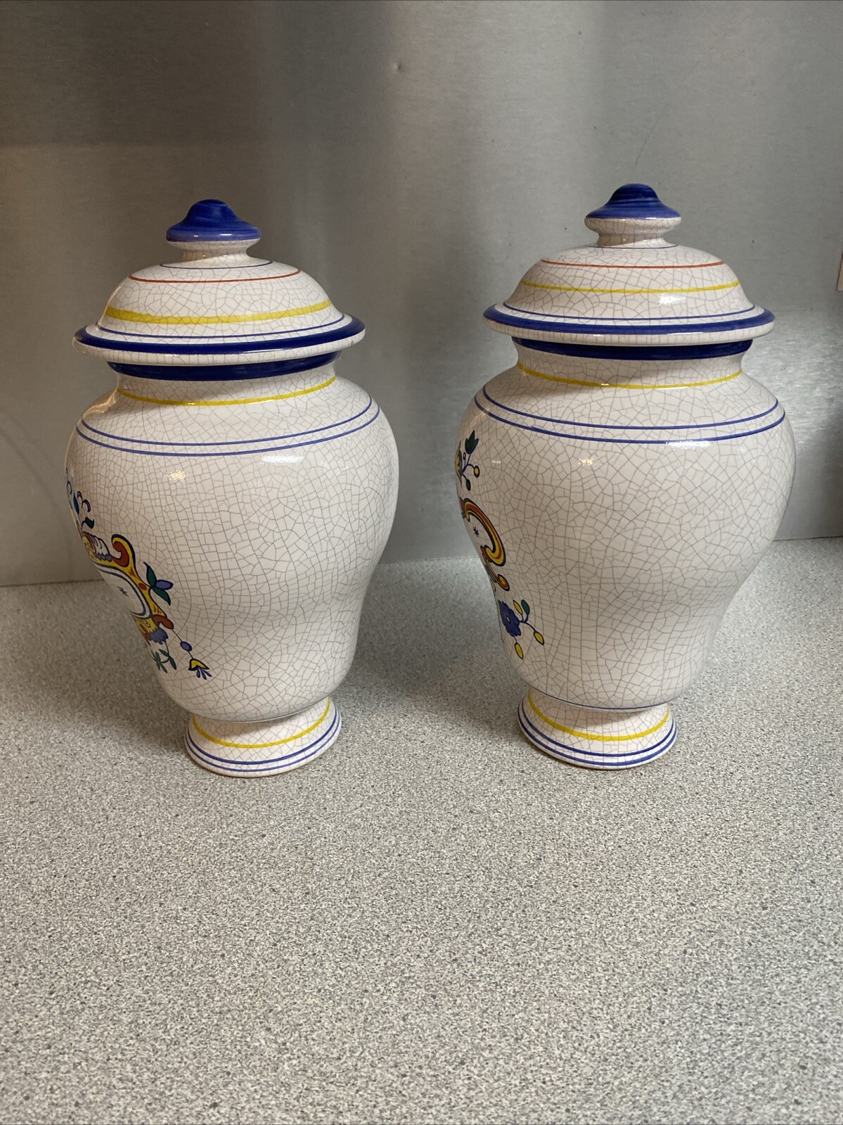 Vintage Lot of 2 AH Western Germany Apothecary Pharmacy Drug Jars In Exc Cond