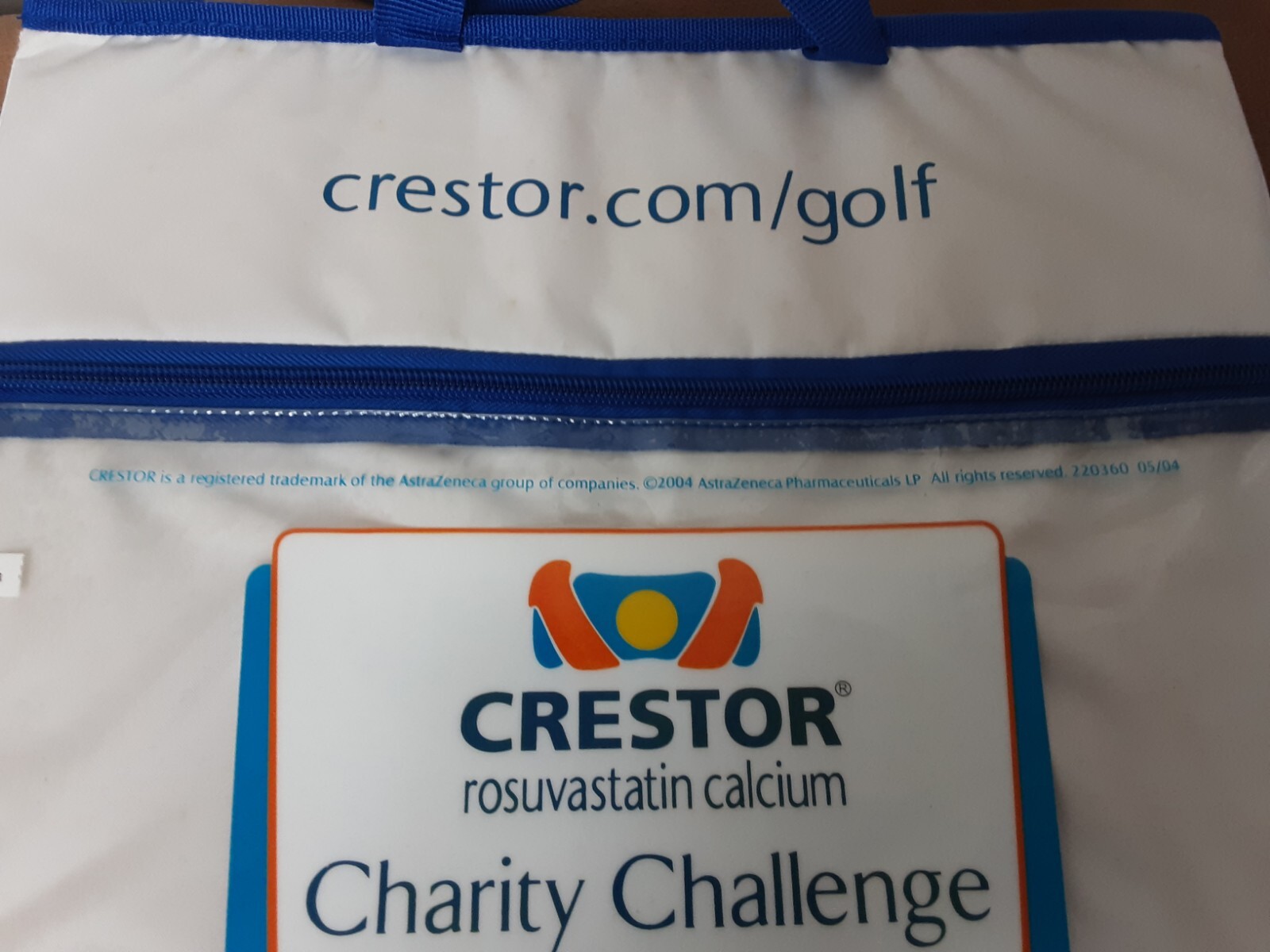 2004 Crestor Charity Challenge Golf Pharmaceutical Advertising Seat Cushion