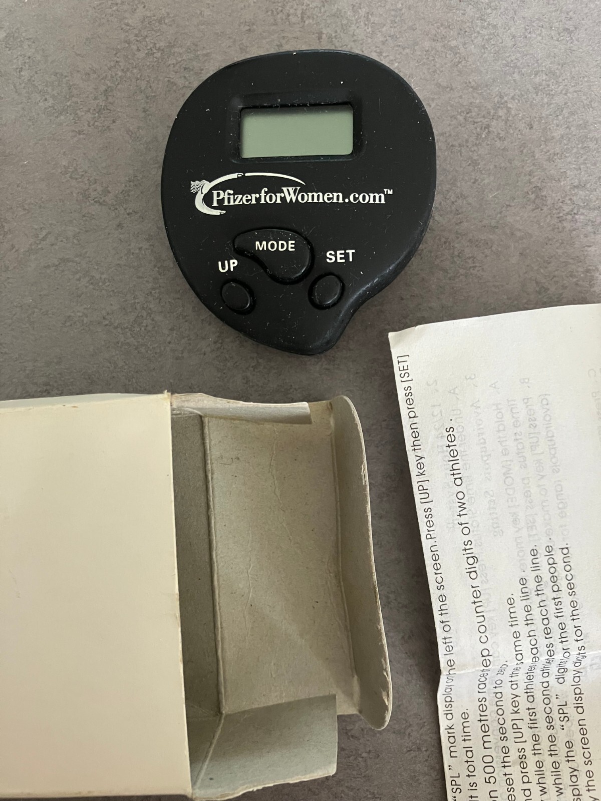 Vintage Pfizer For Women Advertising Pedometer