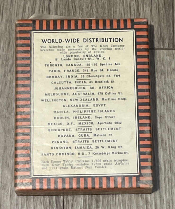 Vintage New Old Stock Cystex Pharmaceutical Pills – 144 Tablets