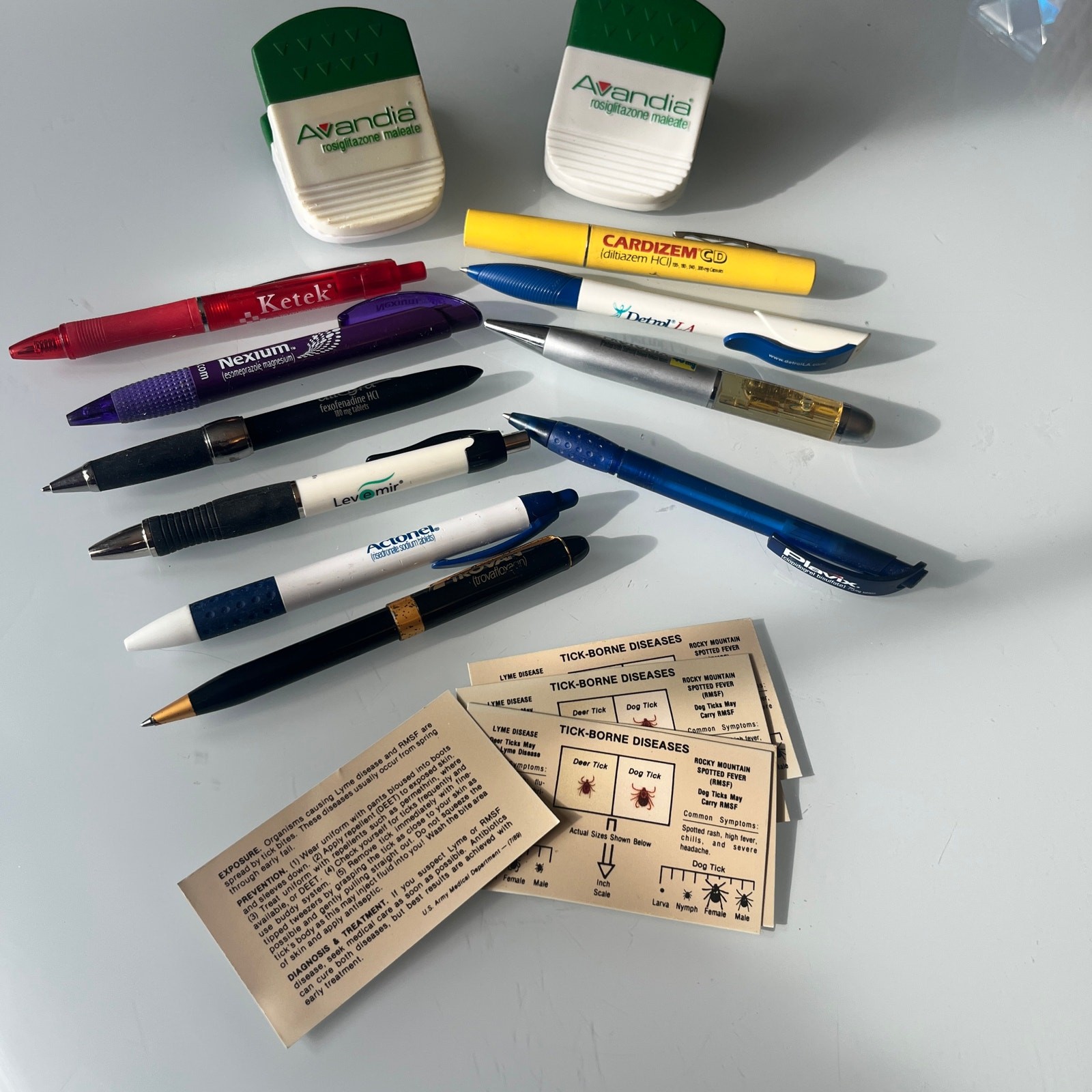 Large Lot Vintage Pharmaceutical Drug Rep Promotional Items Lot 90’s Cardizem