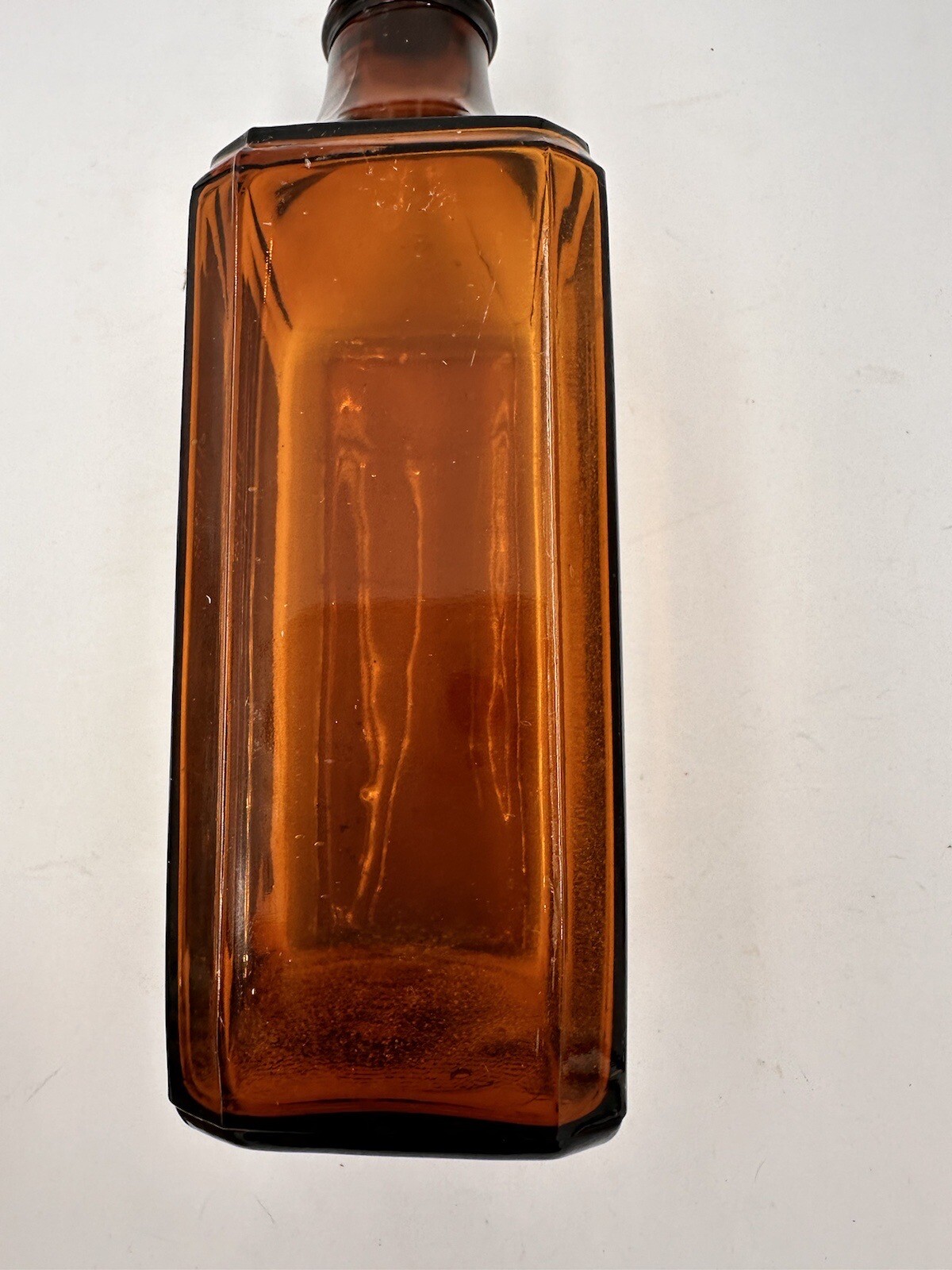 Vintage People’s Drug Store Wash DC Lime Water Beveled Brown Glass Bottle