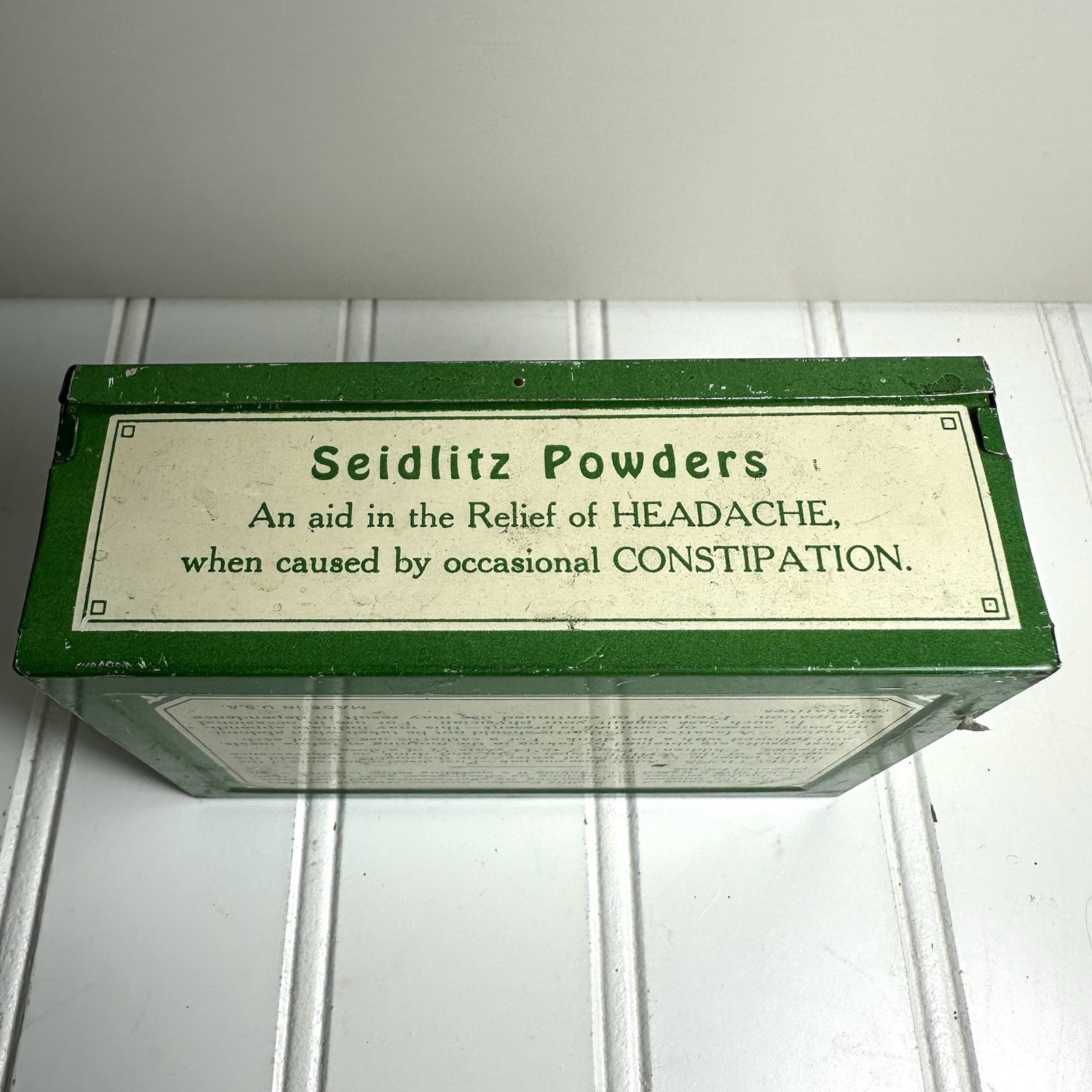 Vintage Green Tin Seidlitz Powders Charles R Doane Inc New York