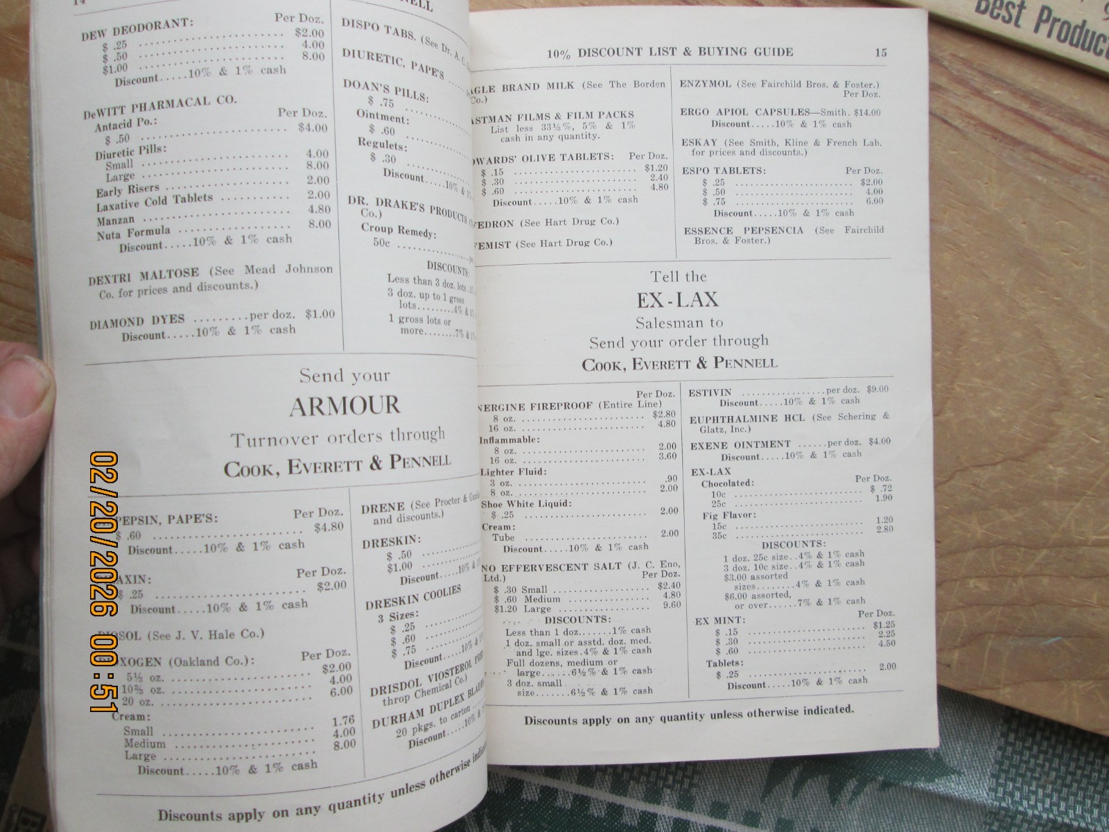 cook everett & pennell portland ME Pharmaceutical catalog