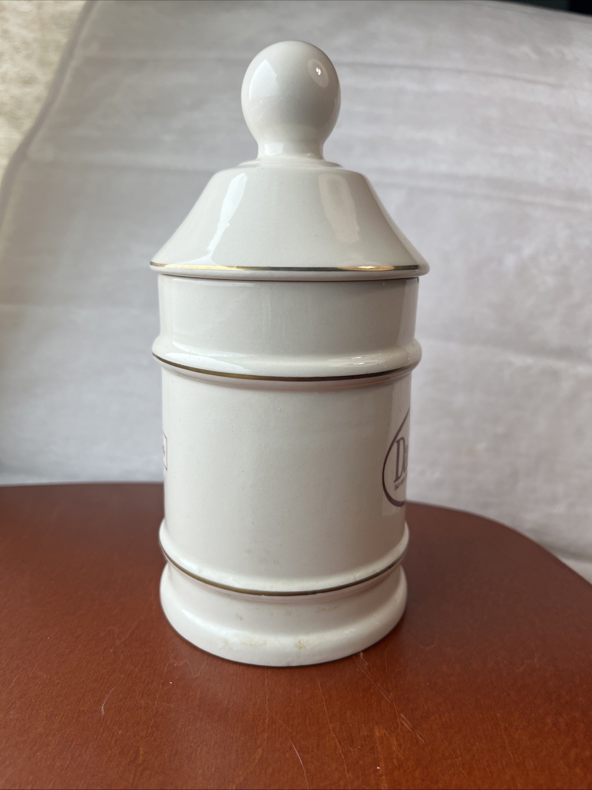 Vintage Darvocet-N 100 Porcelain 7” Apothecary Jar Pharmaceutical Darvon 65