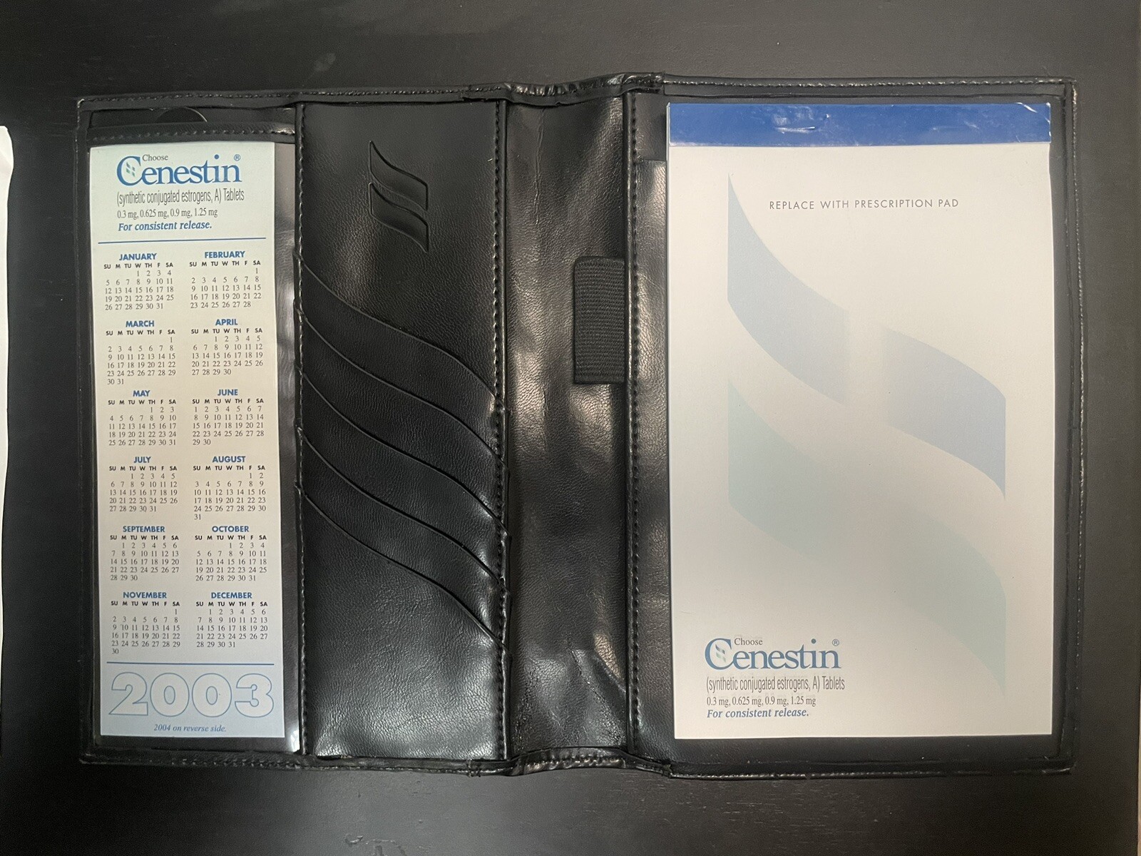New Cenestin Pharmaceutical Drug Rep Collectible Memo Pad/Paper Calendar/ Cover