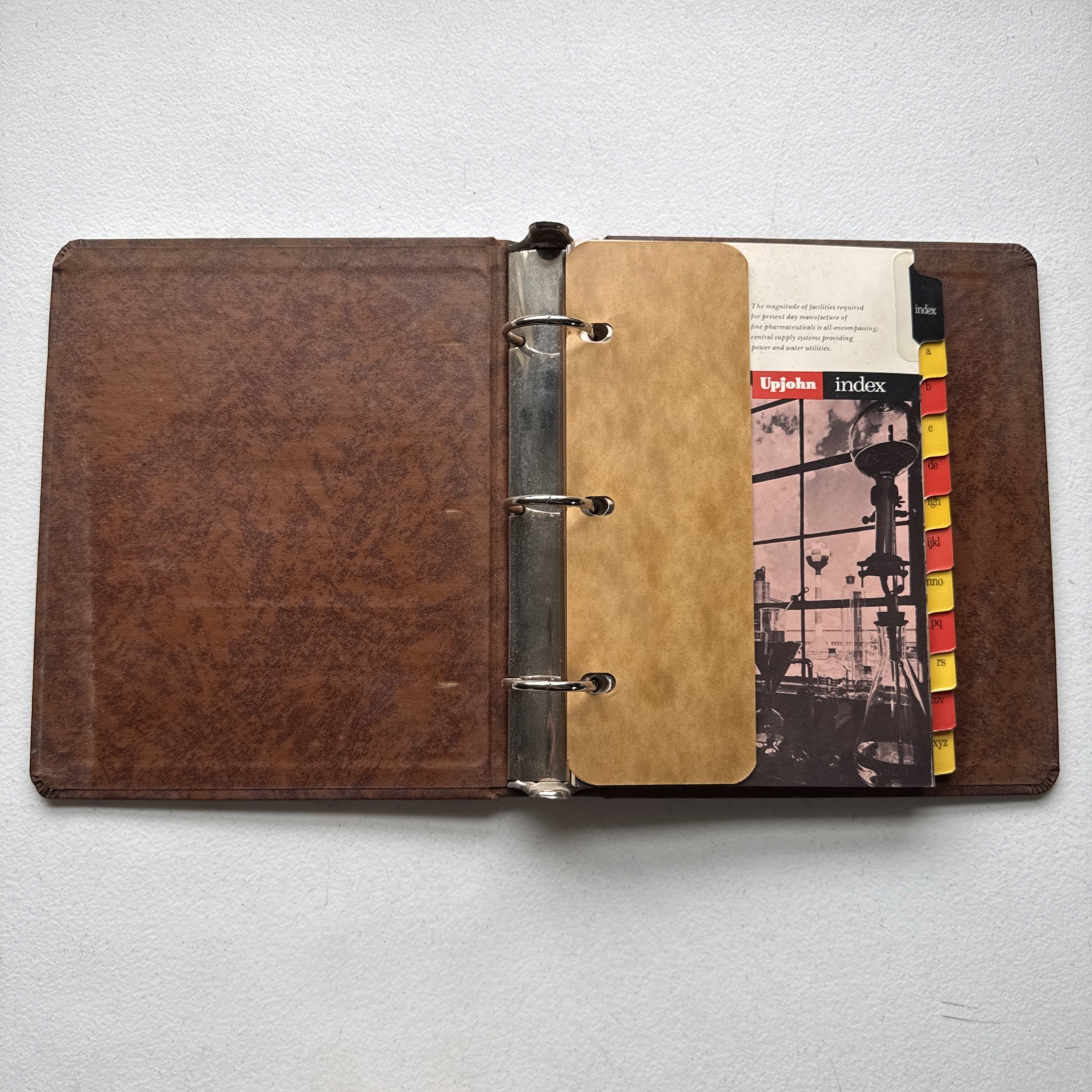 Vintage 1971 Upjohn Company Binder With Pharmaceutical Product Info