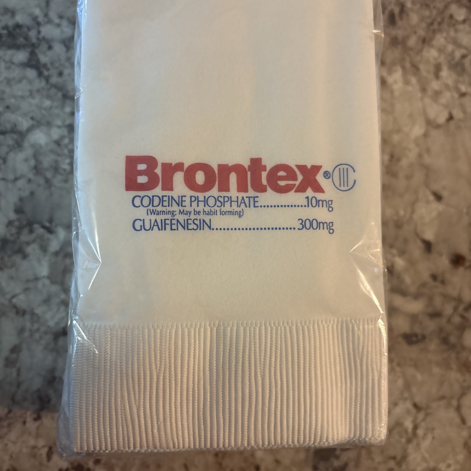 Vintage Brontex Pharmaceutical Advertising Napkins Large Size Pack Of 25 NEW