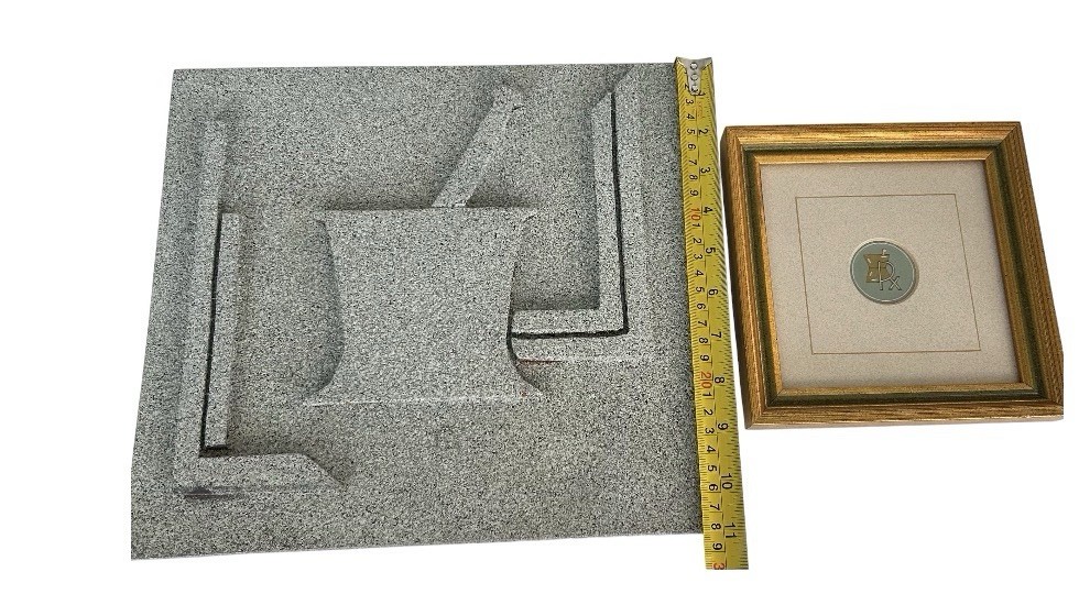 Vintage Pharmacy Wall Decor Set: Framed Apothecary Art & Faux Stone Rx Plaque
