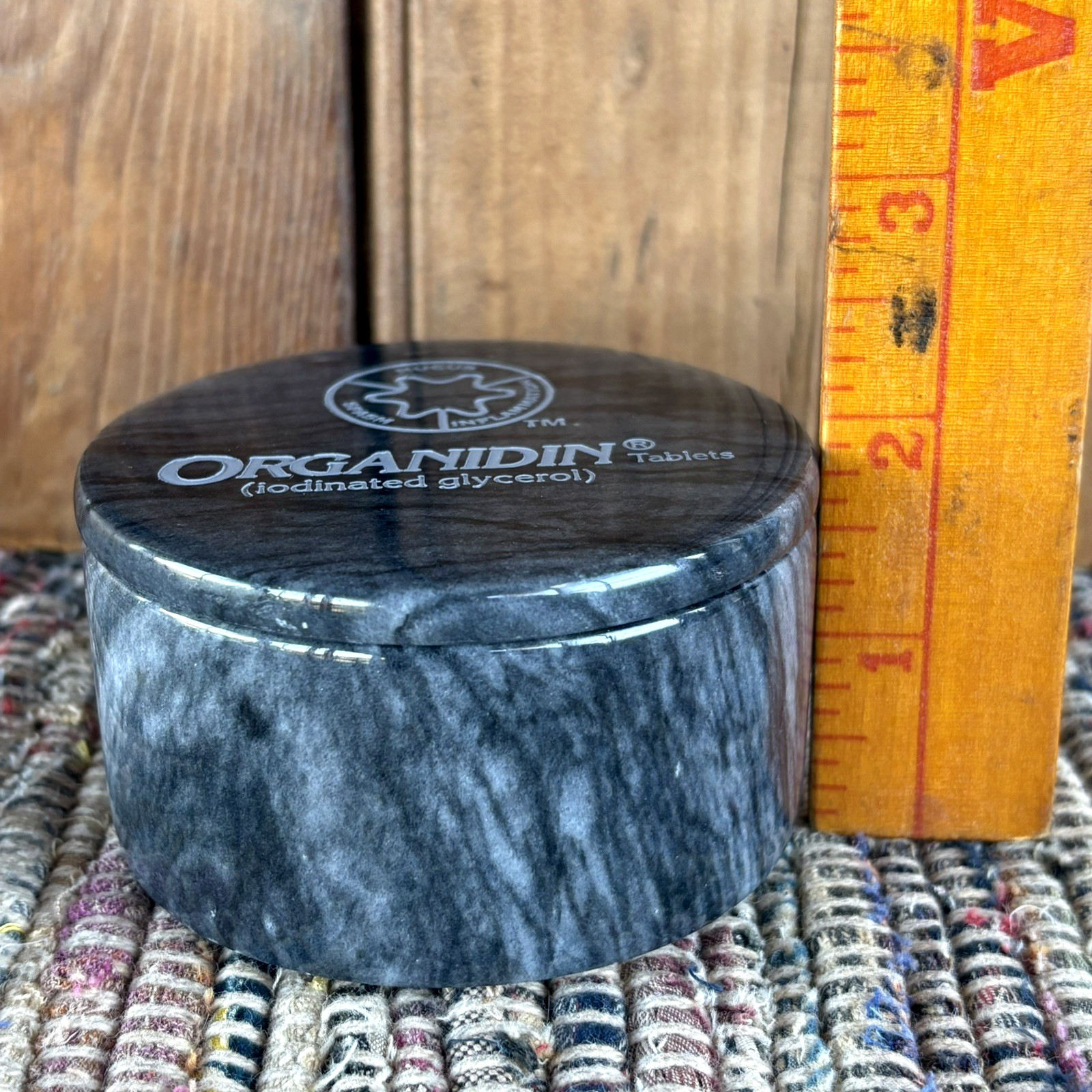 ORGANIDIN Marble Desk Trinket Jewelry Container Drug Rep Pharmaceutical Promo