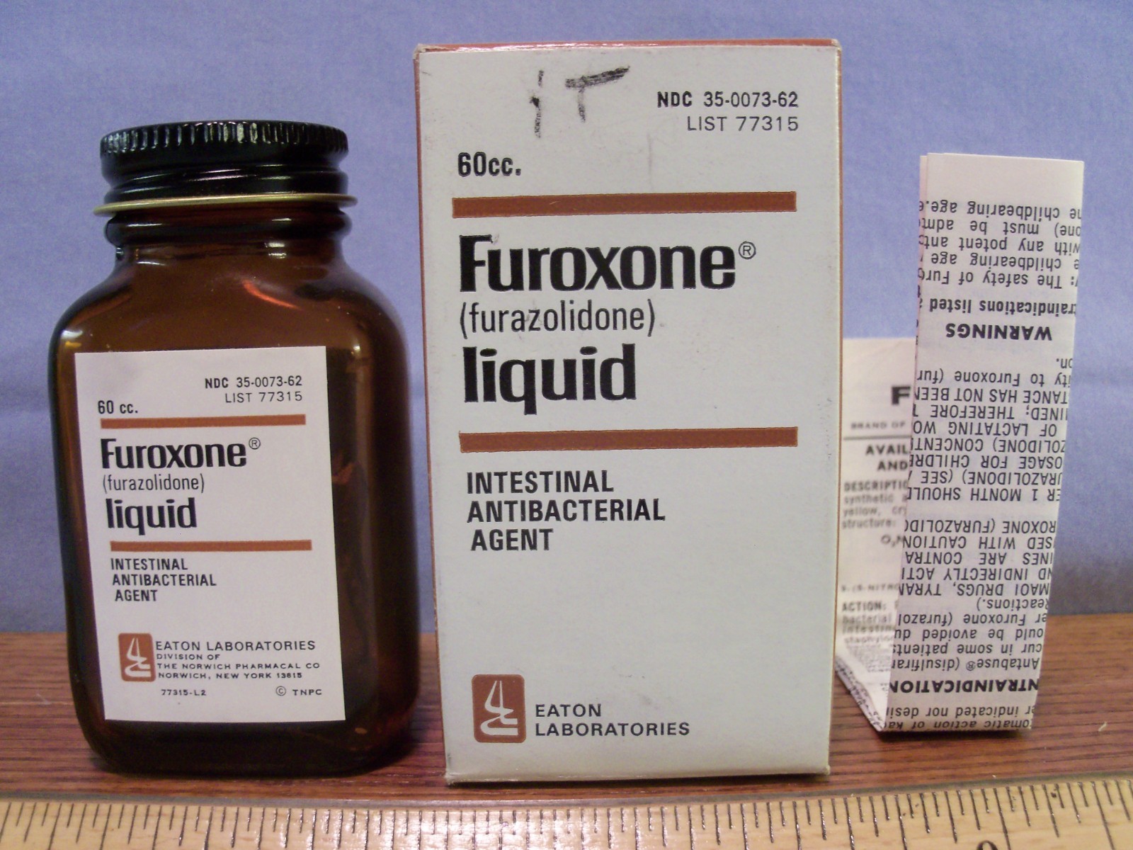 Eaton Labs pre 1978 medicine bottles maching pair