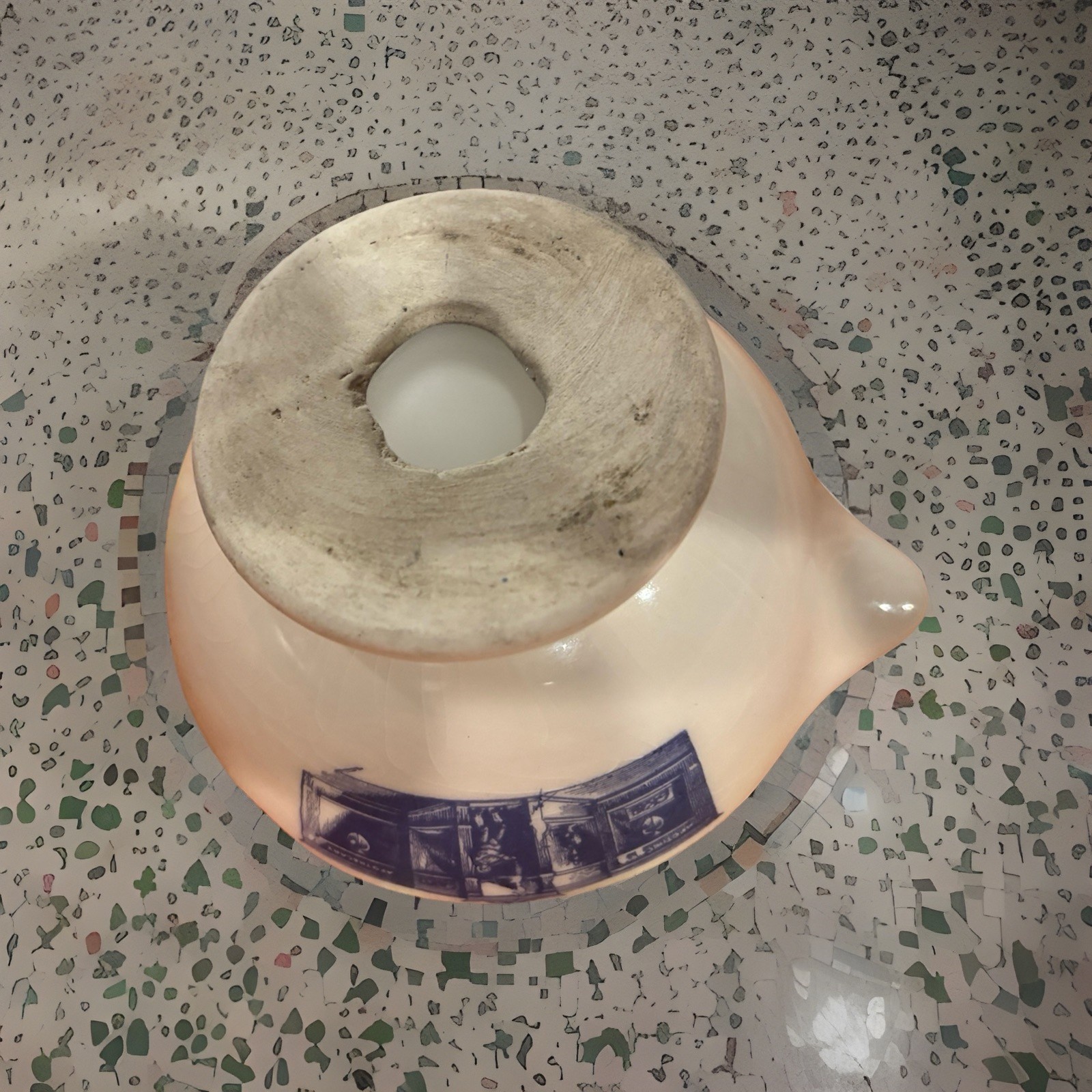 1950s Merck Sharp & Dohme Apothecary Ashtray Mortar Pharmaceutical Advertising