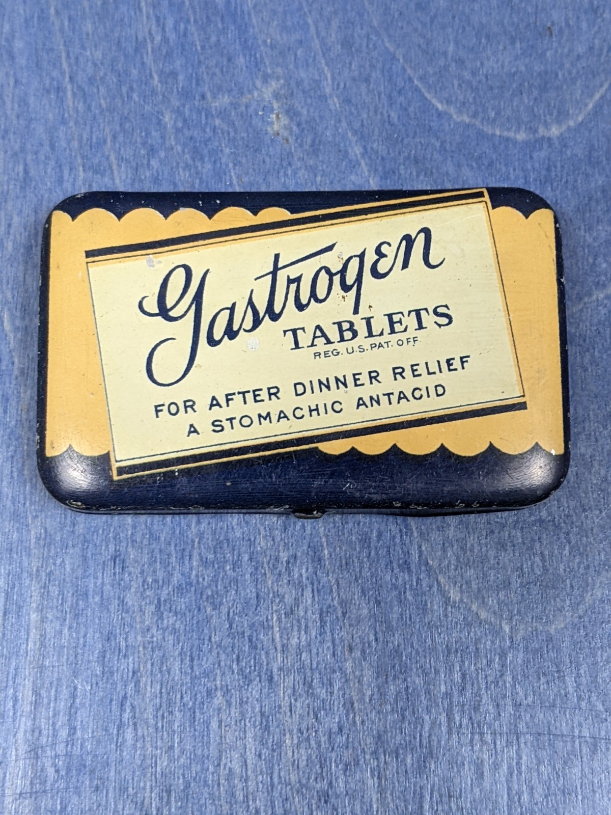 Vintage Tin Gastrogen Tablets Bristol-Myers Co New York Antacid For After Dinner