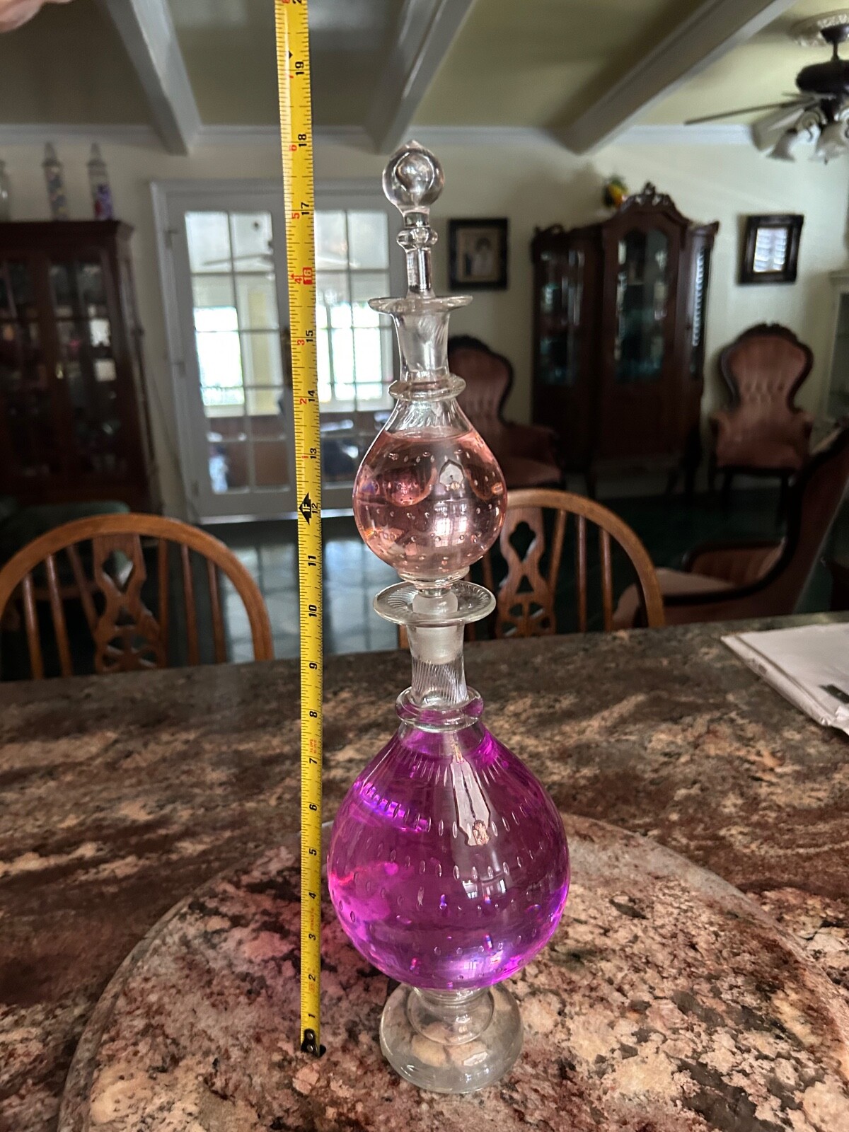 Antique RARE tigers eye show globe apothecary