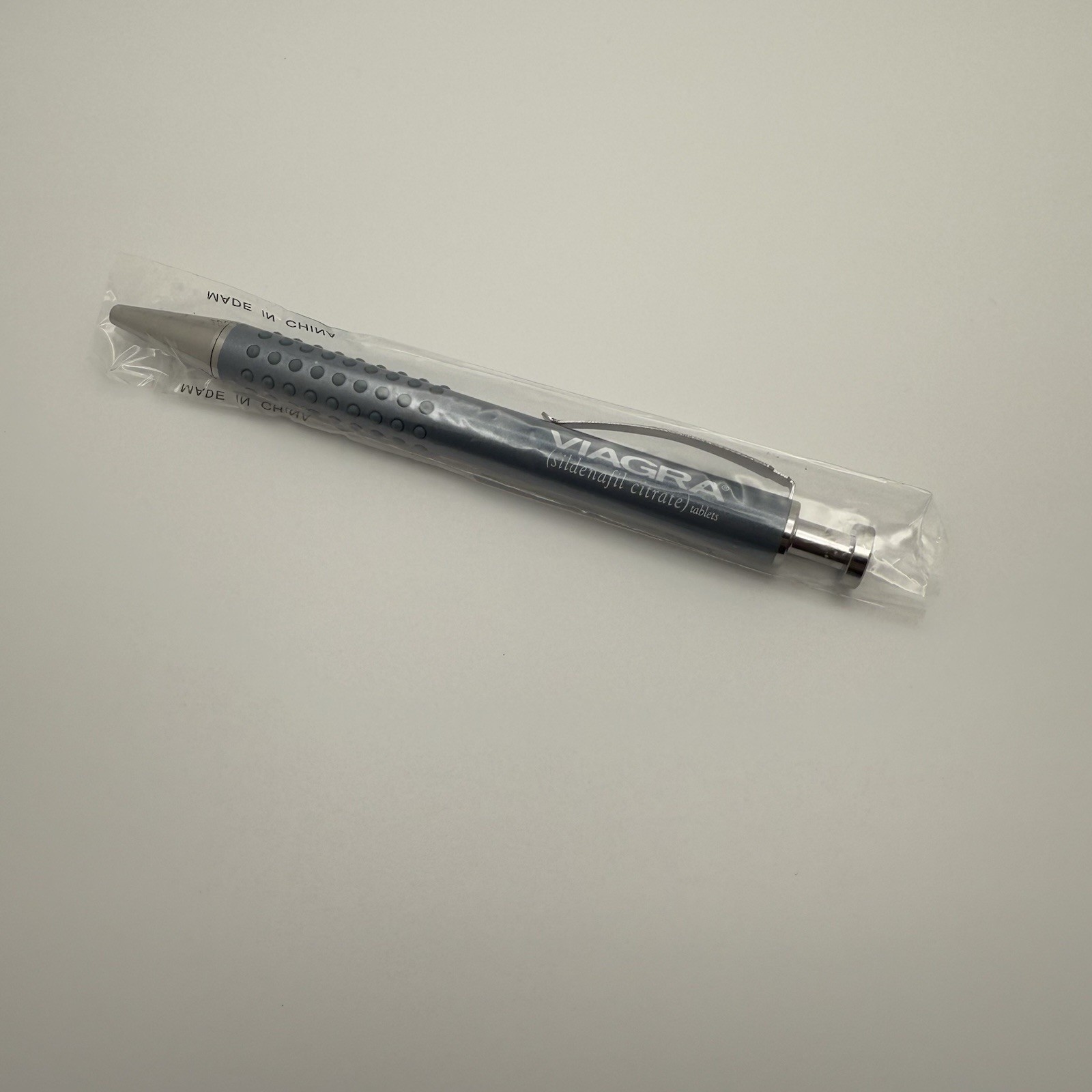 Pfizer Viagra Promotional Pen. Rare Blue/Grey Body Color With Grips