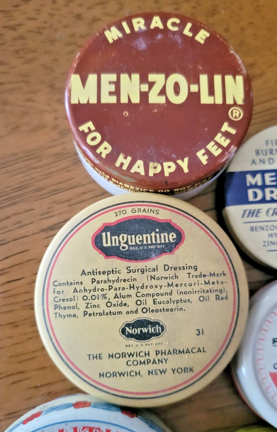 Vintage Pharmacy/medicine salves & ointments Lot of 7