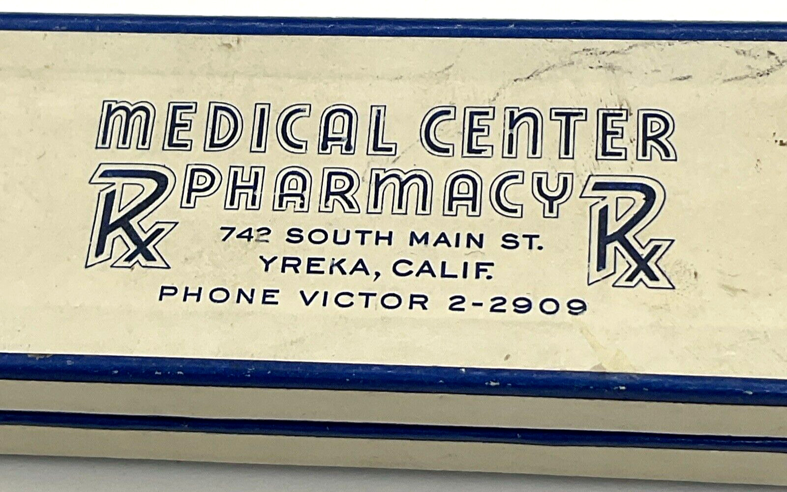 Vintage Medical Center Pharmacy Rx Box Yreka California EMPTY Cardboard Box