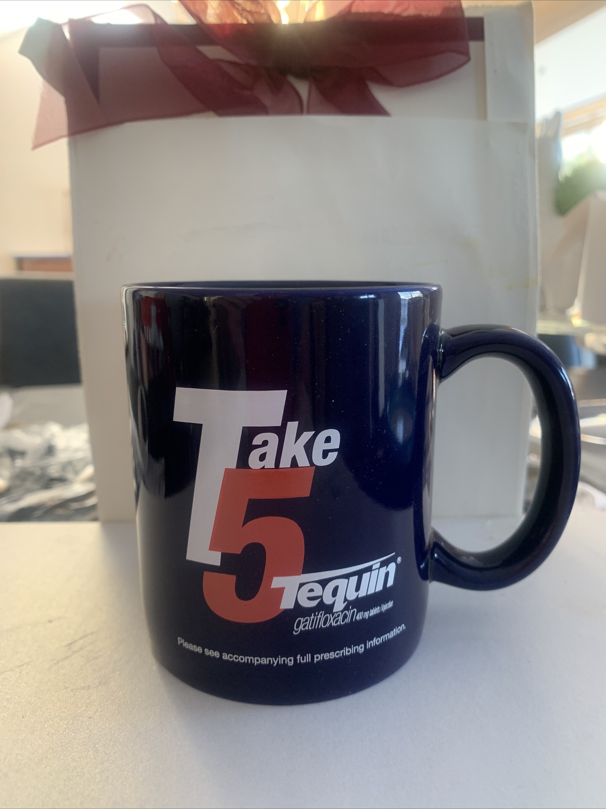 Vintage Take 5 Tequila Coffee Cup Mug Pharmaceutical Advertisement NEW