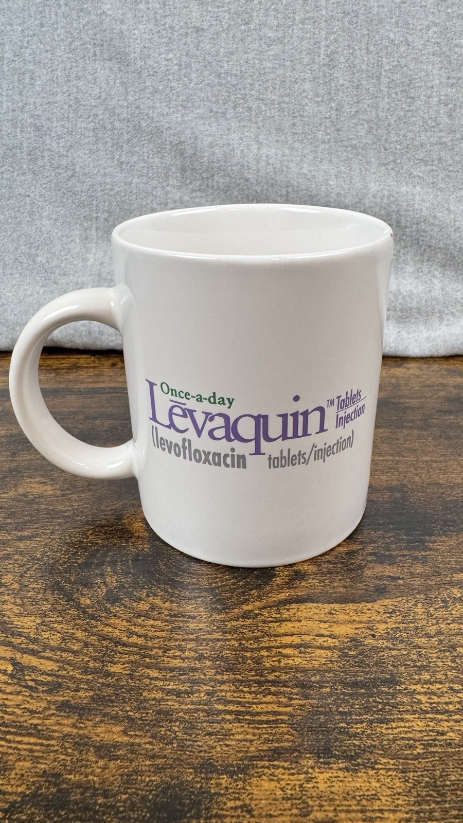 Levaquin Leva-pak Pharma Doctor Giveaway Ceramic Coffee Mug Tea Cup RARE