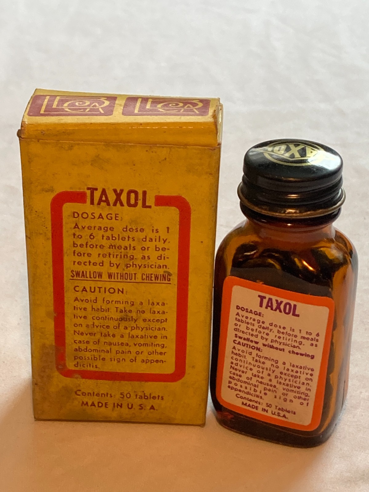 c1940s Taxol Formula manufactured for Lobica New York, N.Y. Bottle