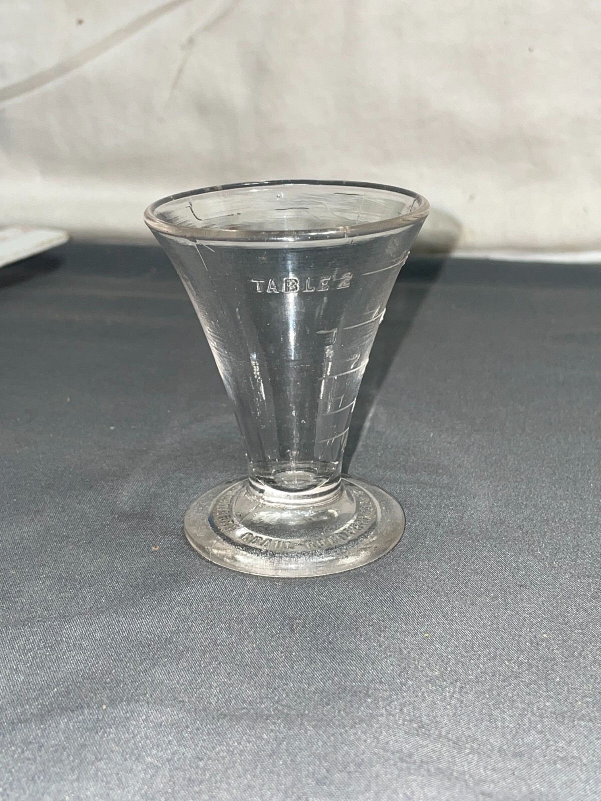 CRAUL-RUDI PHARMACY Dosage Conical glass Teaspoon Tablespoon COMPTON 1900s