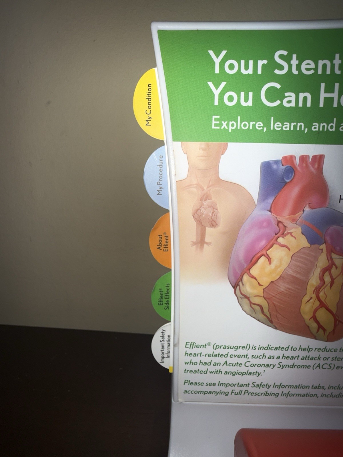 Vintage Effient Prasugrel Medical Display Stent Model Promo Rare
