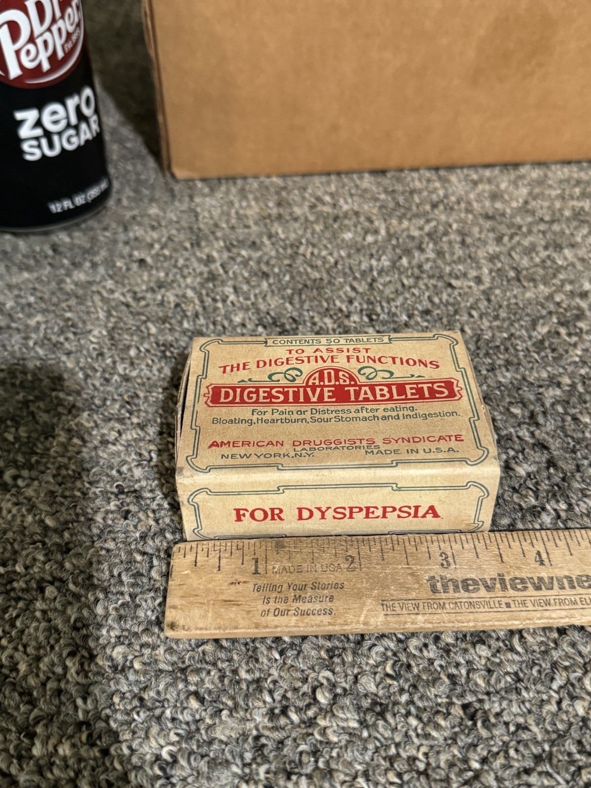 ADS Digestive Tablets American Druggists Syndicate New York NY Full Medicine Box