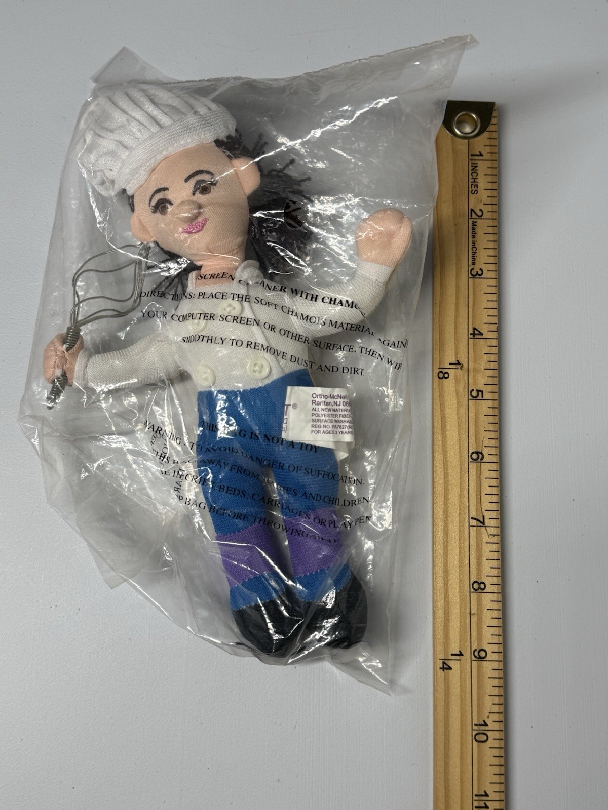 Ultracet Ortho McNeil Pharmaceutical Rep Beanie Doll Woman Chef RARE NIP