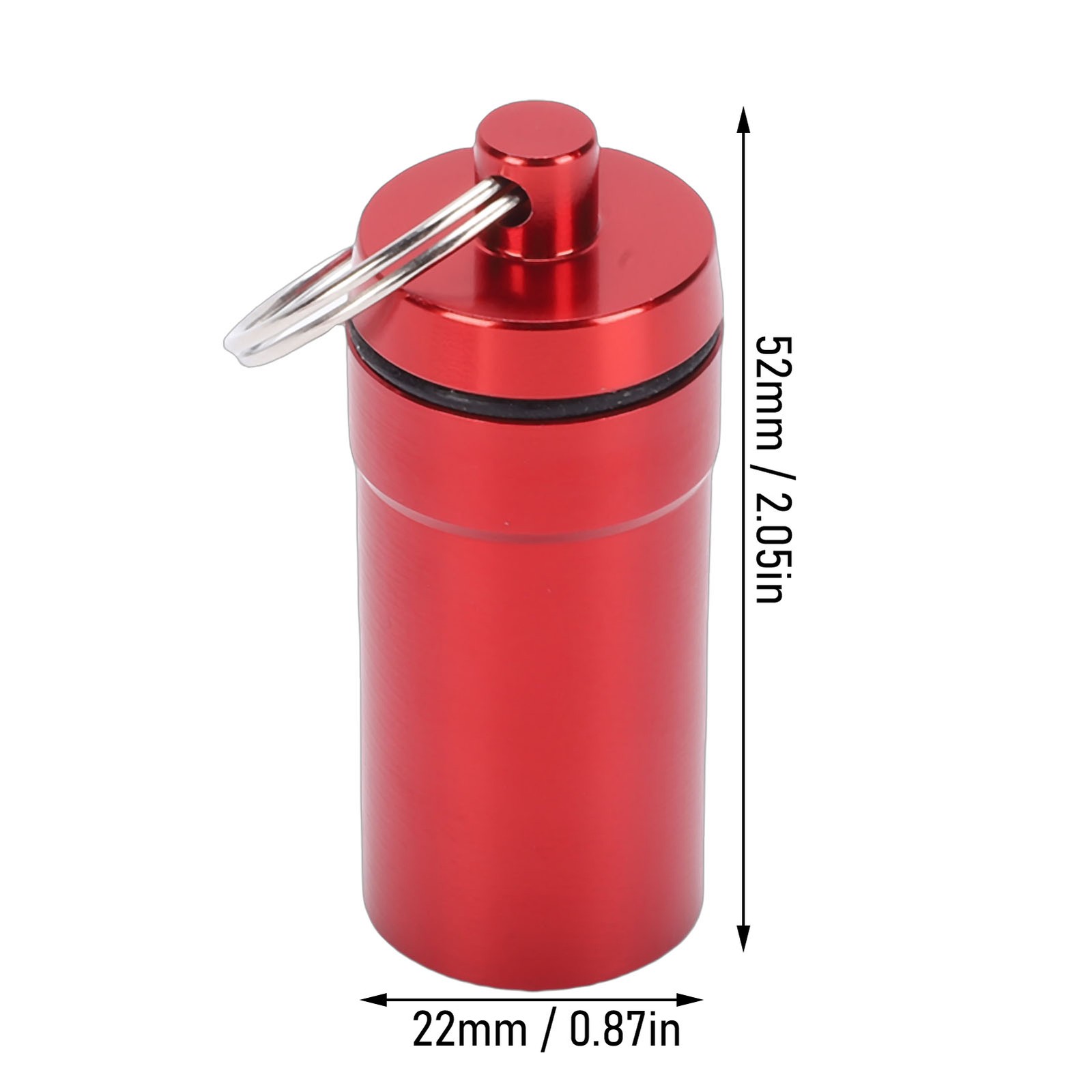 5pcs Mini Keychain Tablets Case Water Proof Outdoor Tablets Container Red