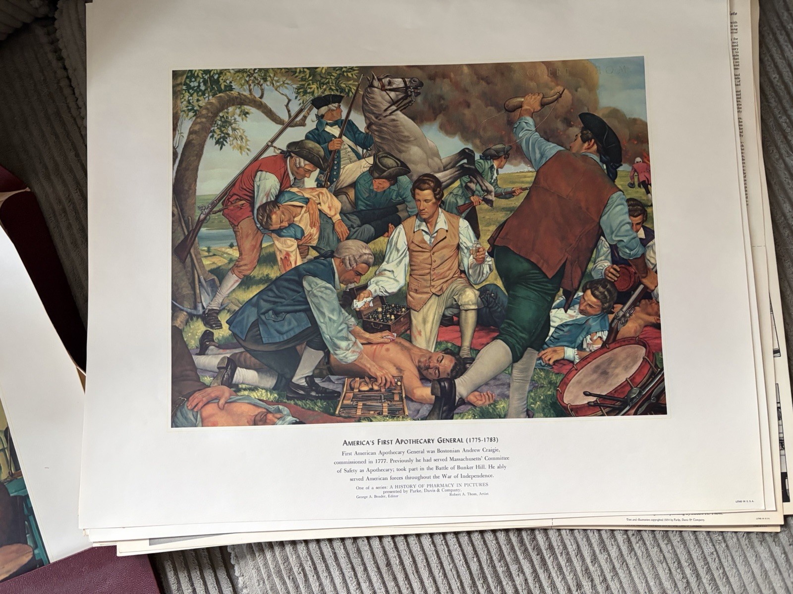A History Of Pharmacy In Pictures by Parke Davis Set of 40 Prints 1957