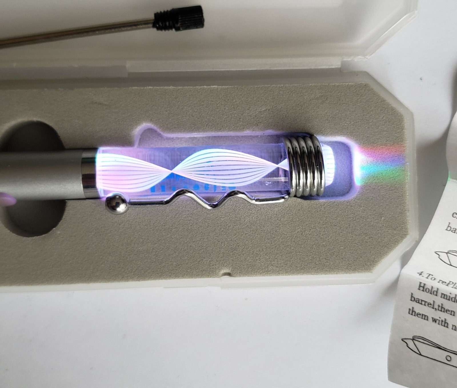 “FreeStyle” Advertisement Light Up Ballpoint Pen Box Extr Batteries Manual P46A
