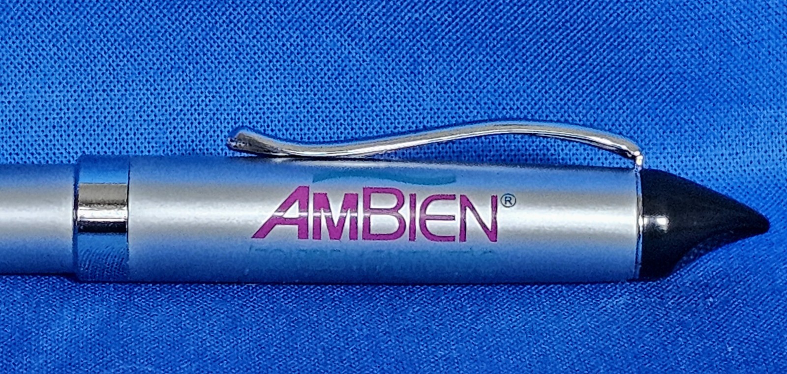 Ambien Drug Rep Heavy Metal Silver Collectible Pharmaceutical Ink Pen RARE Promo