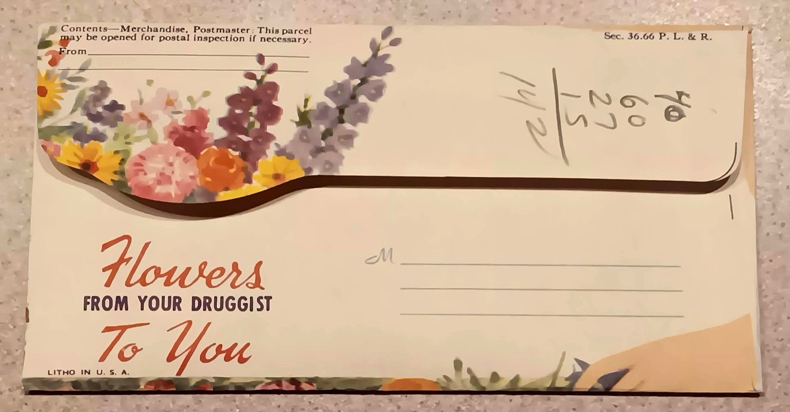 Vintage TUMS Natures Remedy SEALED Seed Packet Mailer Willcox Drug Kirksville MO