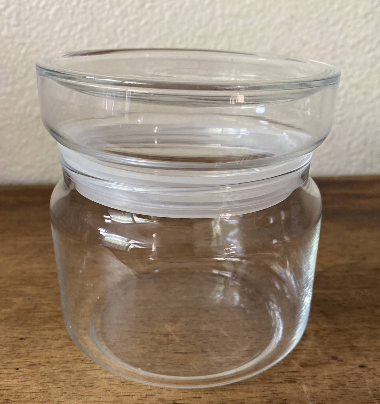 Vintage Mid Century French Hand Blown Glass Apothecary Canister Jar!