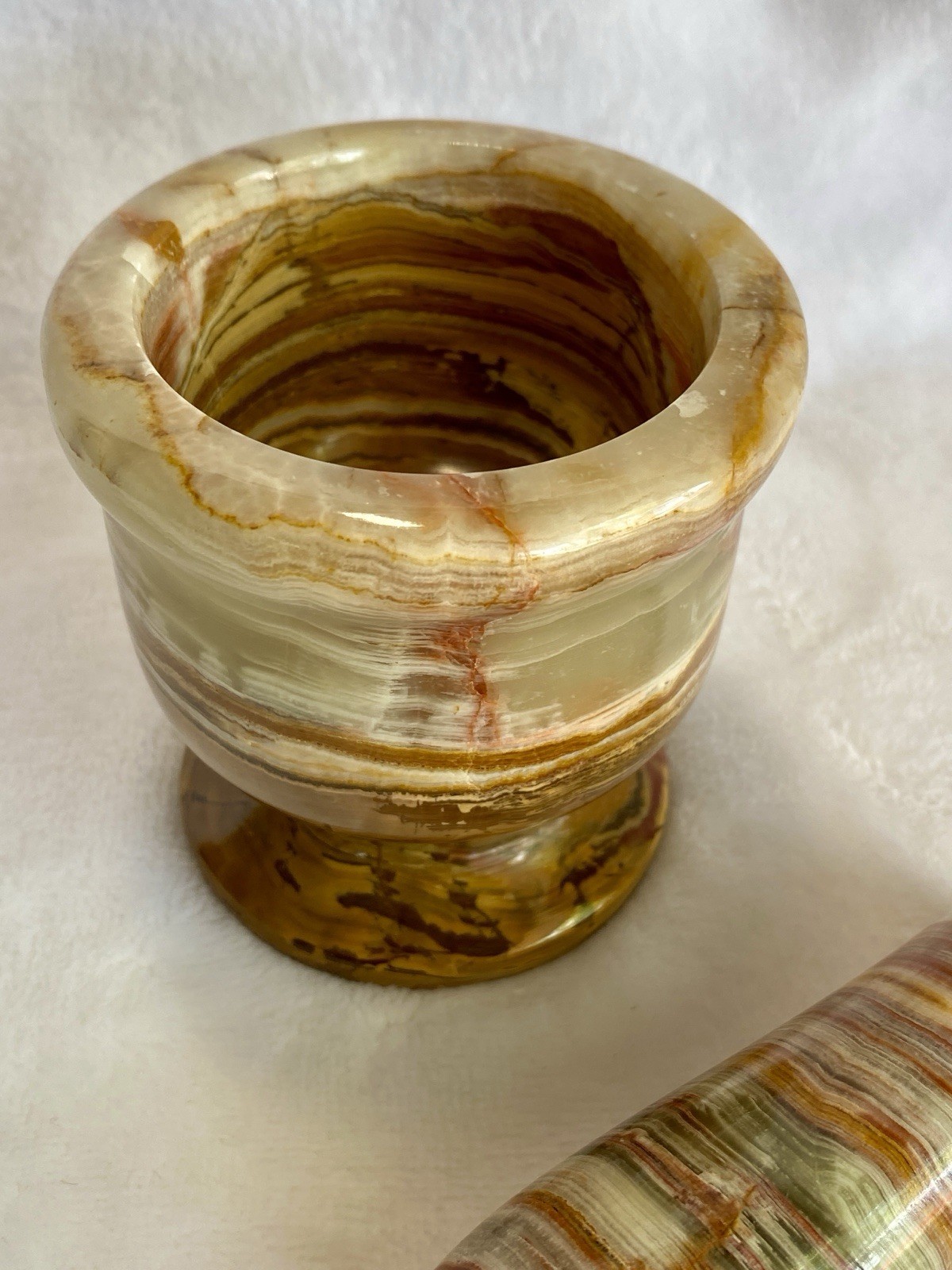 Vintage Fred Harvey Trading Co Onyx Mortar & Pestle Set – Original Tag