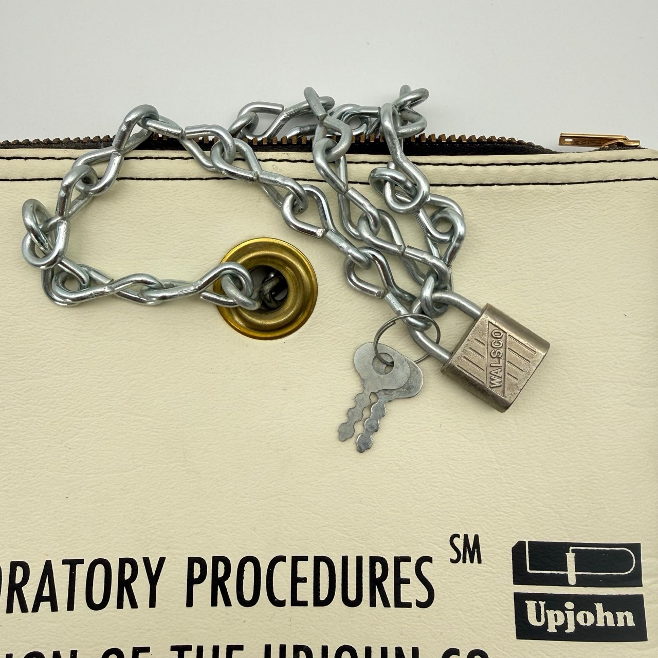 Vintage Upjohn Laboratory Specimen Pouch w/ Chain & Lock – Medical History