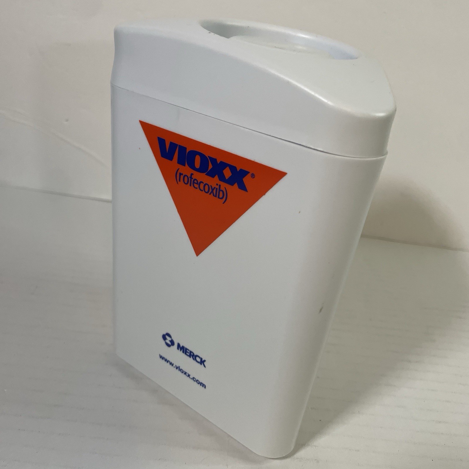 Vioxx By Merck Pharmaceutical Drug Rep Rx Paper Cup Dispenser Promo RARE