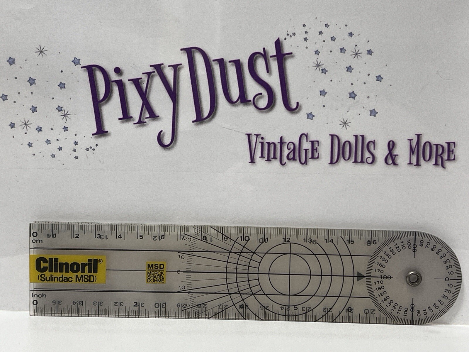 Merck Sharp Dohme CLINORIL Goniometer Angle Ruler Pharmaceutical Promo (MD17)
