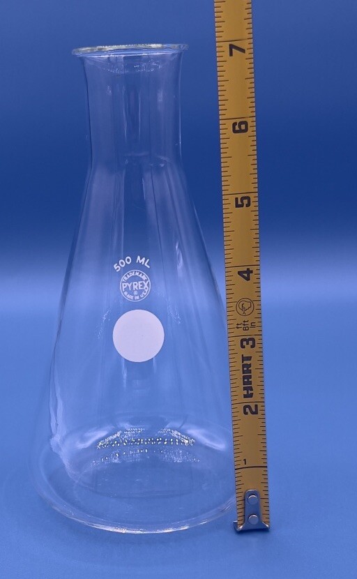 PYREX 500 ml Narrow Mouth Flask Made In USA *Pre-Owned*