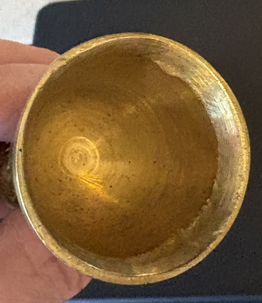 Vtg Small Brass Ornate Mortar & Pestle Pharmacy / Medical 2″ Tall